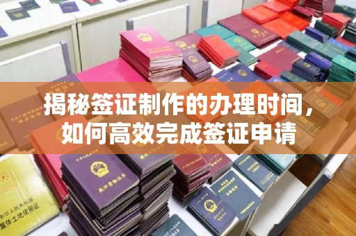 绥阳揭秘签证制作的办理时间，如何高效完成签证申请