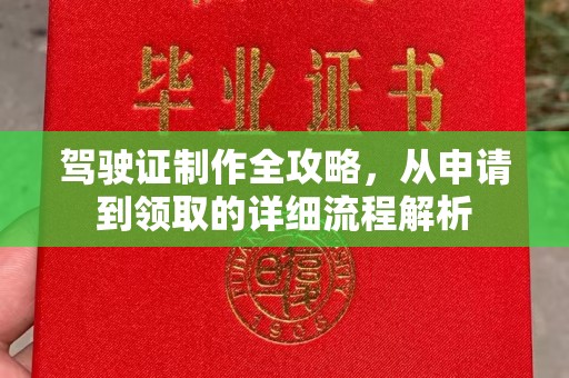 绥阳驾驶证制作全攻略，从申请到领取的详细流程解析